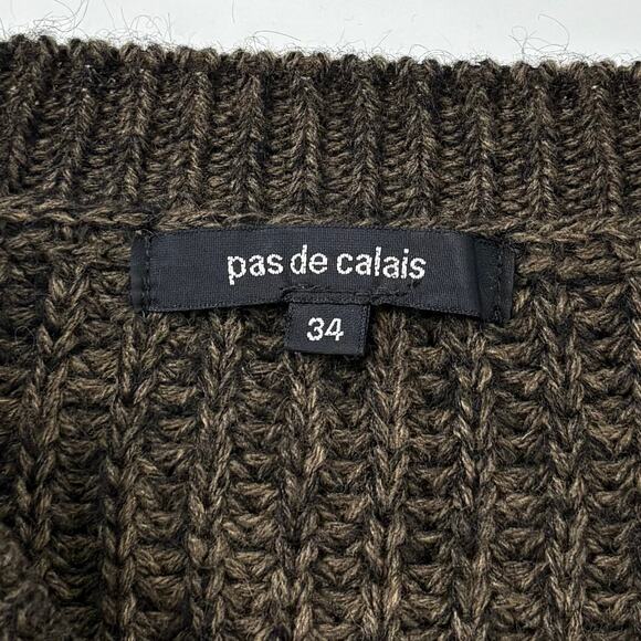 Pas de Calais Wool Mohair Blend Knit Sweater Size 34 US XS Feminine Minimalist - Picture 5 of 11